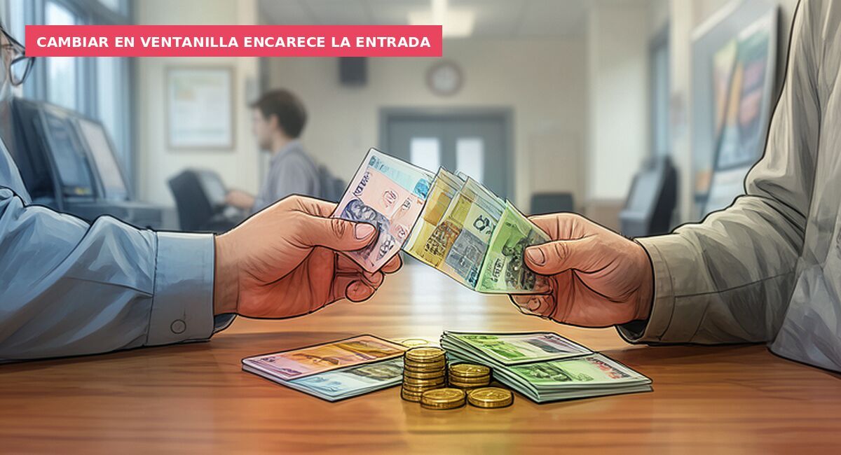 Cambiar en ventanilla encarece la entrada