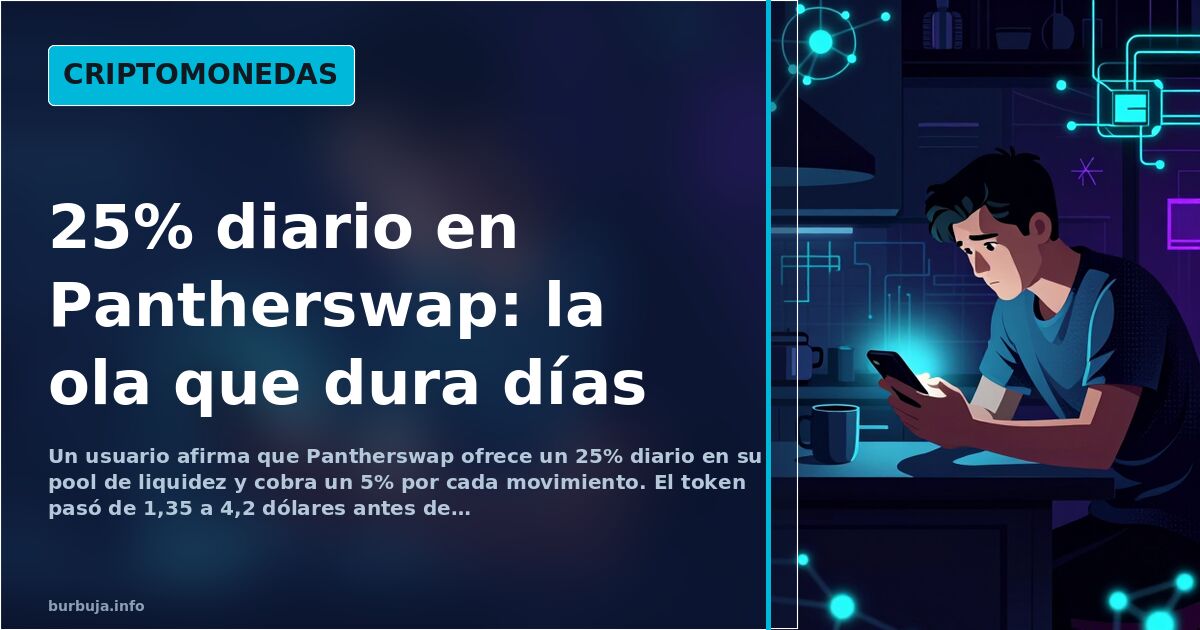 Pantherswap: un 25% diario y un 5% por movimiento