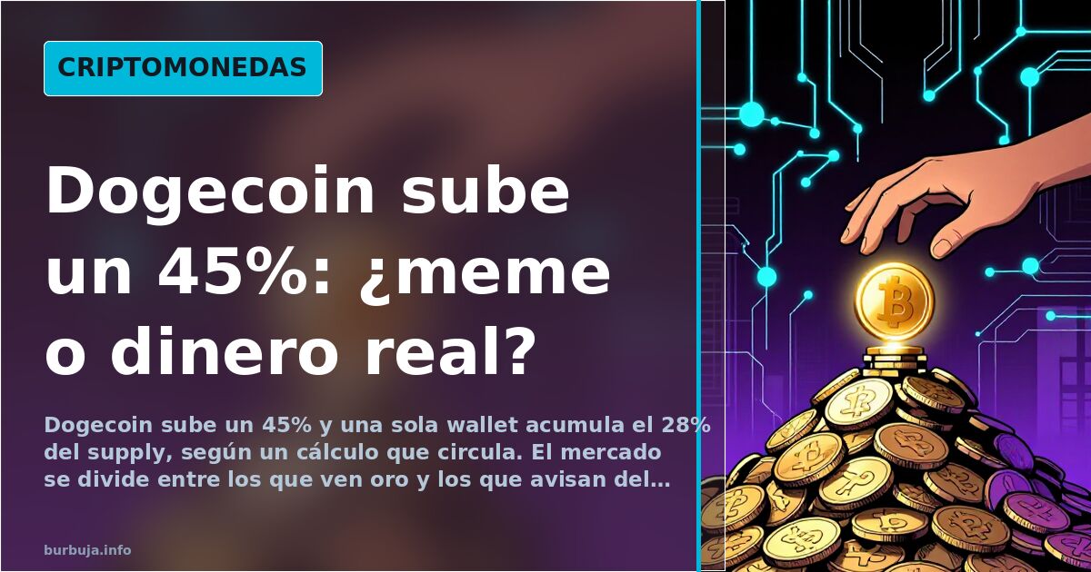 Dogecoin se dispara un 45% y divide al mercado cripto
