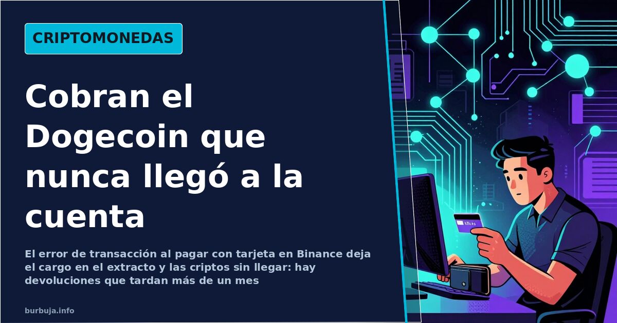 Binance cobra la compra fallida y el reembolso tarda un mes