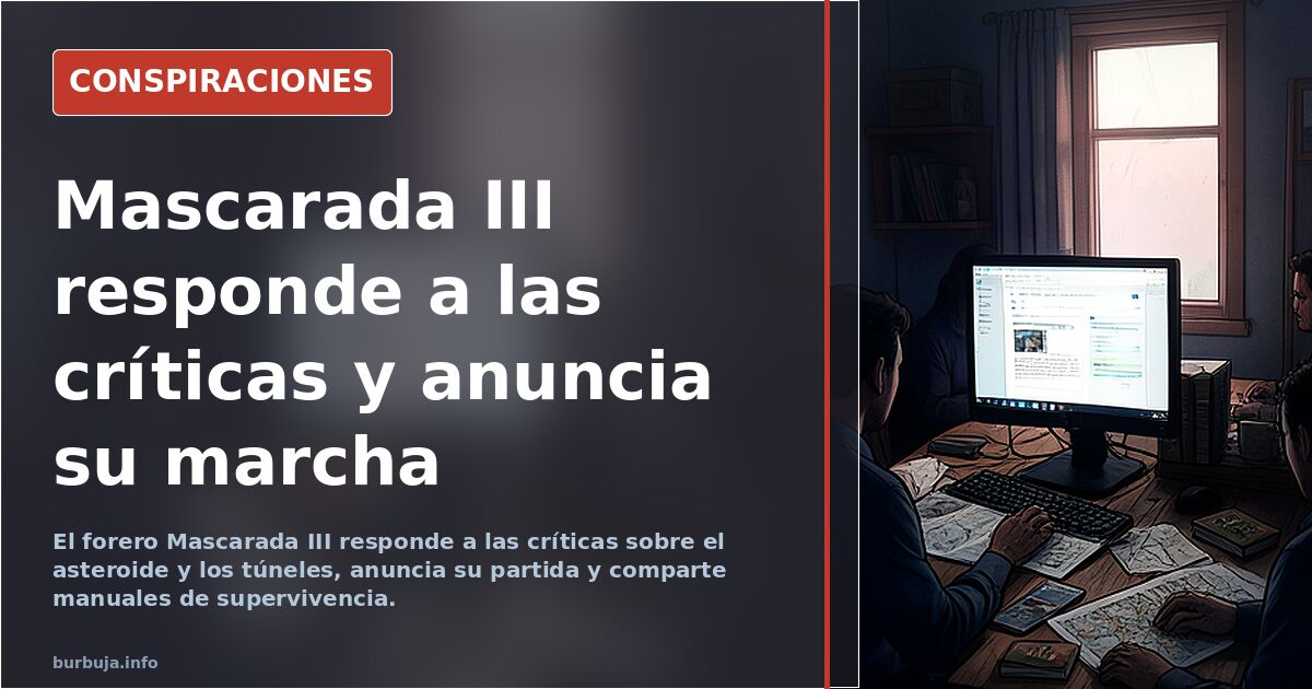 Mascarada III responde a las críticas y anuncia su marcha