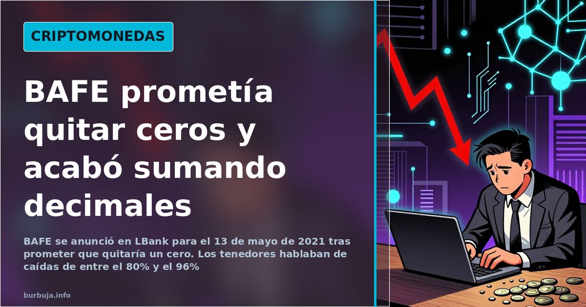 BAFE: del «quitarse un cero» al 96% de caída según los tenedores