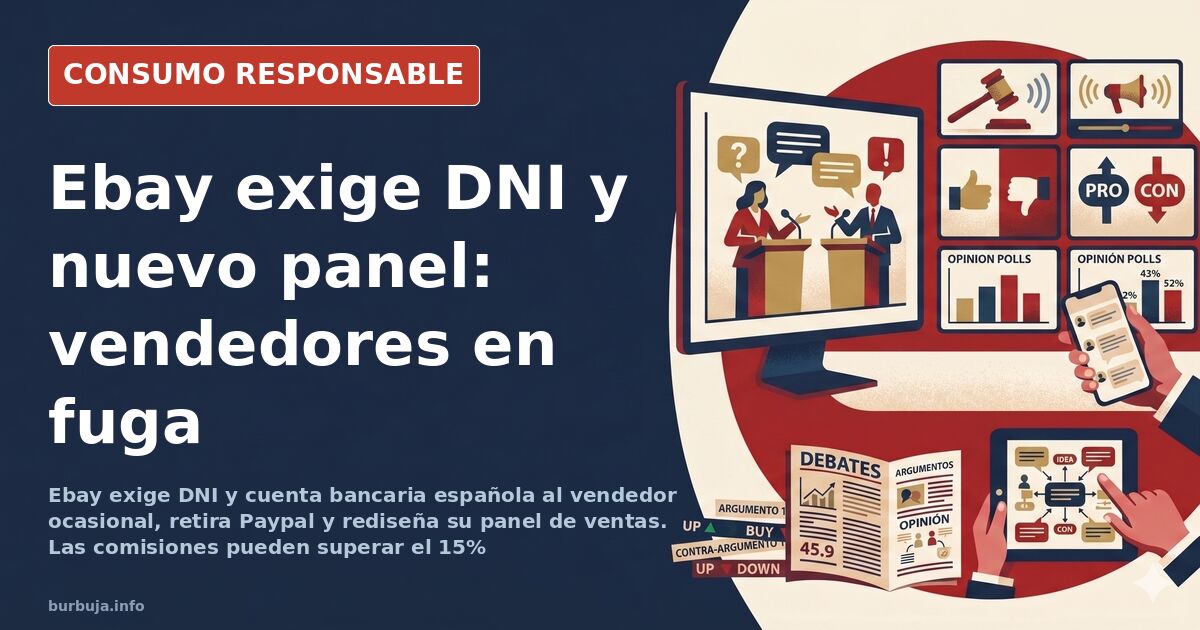 Pantalla de ordenador mostrando el panel de ventas de Ebay con estadísticas y listados de productos