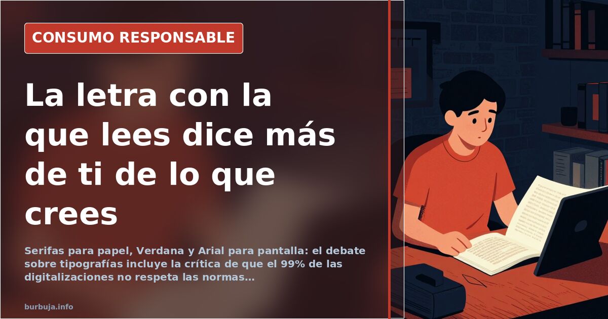 Comparativa de tipografías serif y sans serif en pantalla, con ejemplos de Helvetica, Times New Roman y Courier New