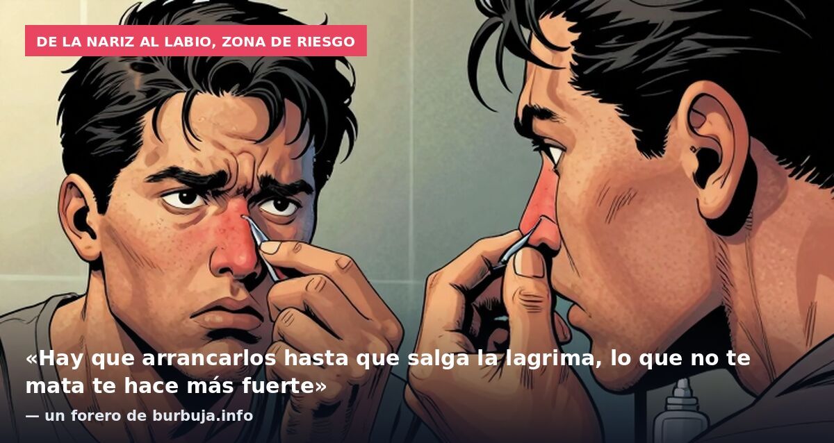 De la nariz al labio, zona de riesgo: «Hay que arrancarlos hasta que salga la lagrima, lo que no te mata te hace más fuerte» — un forero de burbuja.info