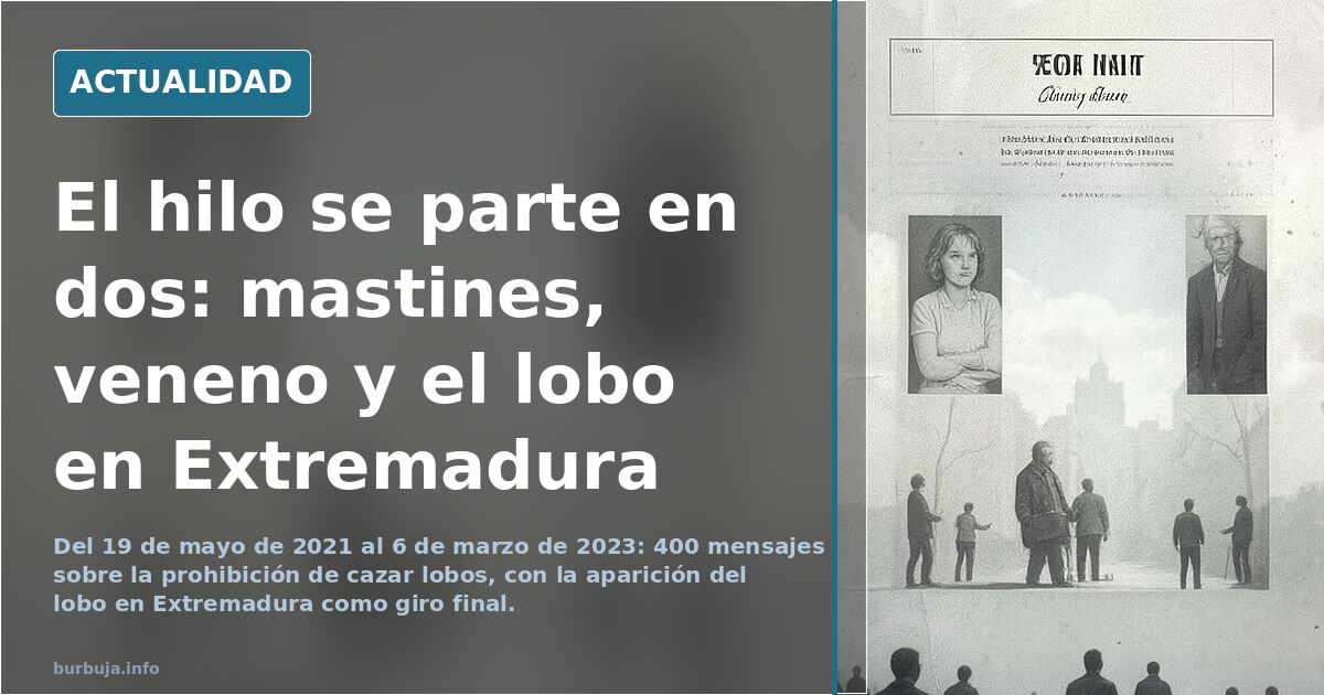 El hilo se parte en dos: mastines, veneno y el lobo en Extremadura