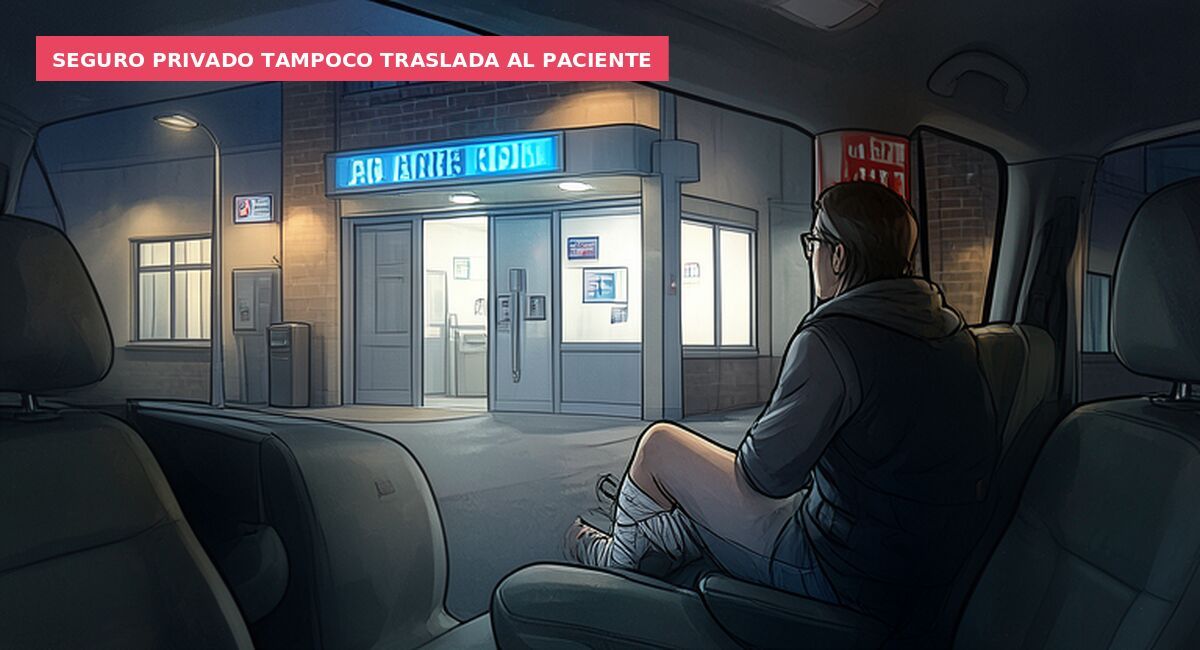 Seguro privado tampoco traslada al paciente