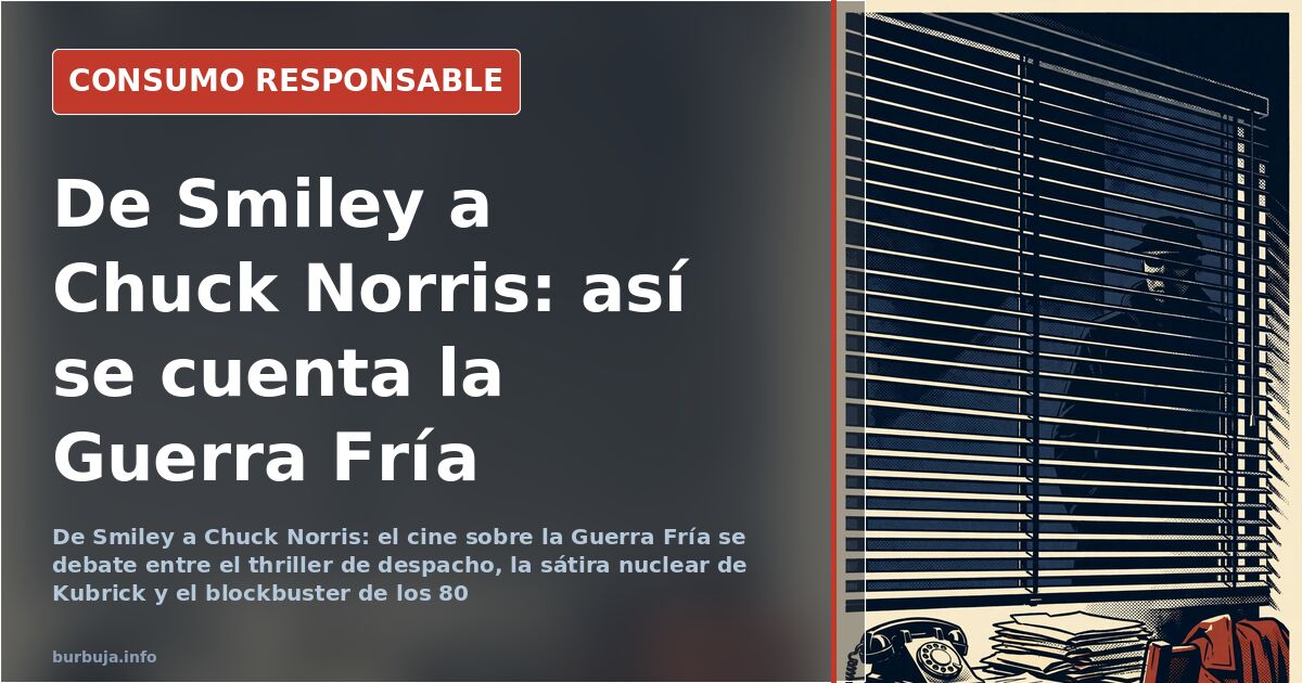 Fotograma en blanco y negro de un agente de espionaje observando documentos en una oficina de la Guerra Fría