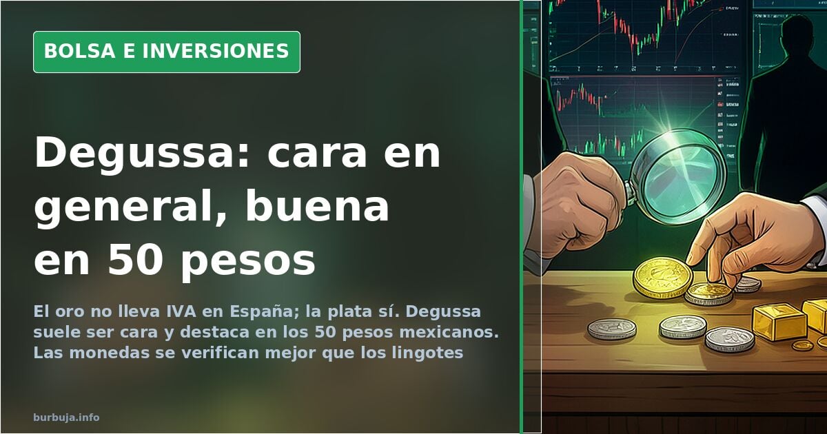 Degussa opiniones: comprar oro sin IVA y verificar monedas
