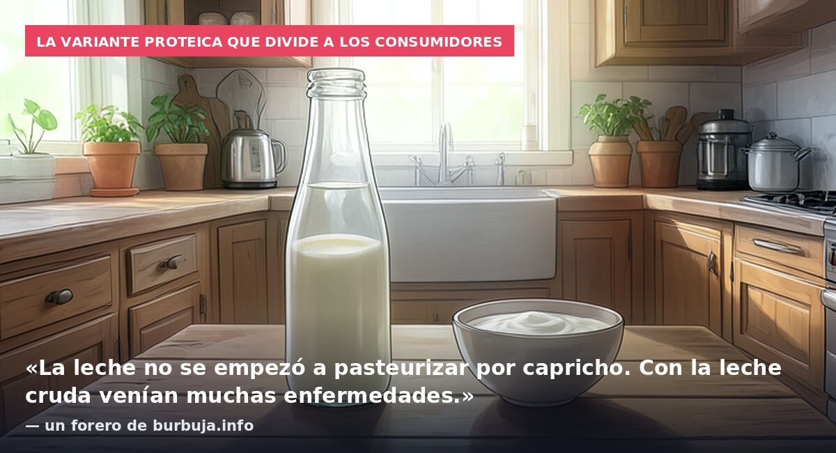 La variante proteica que divide a los consumidores: «La leche no se empezó a pasteurizar por capricho. Con la leche cruda venían muchas enfermedades.» — un forero de burbuja.info