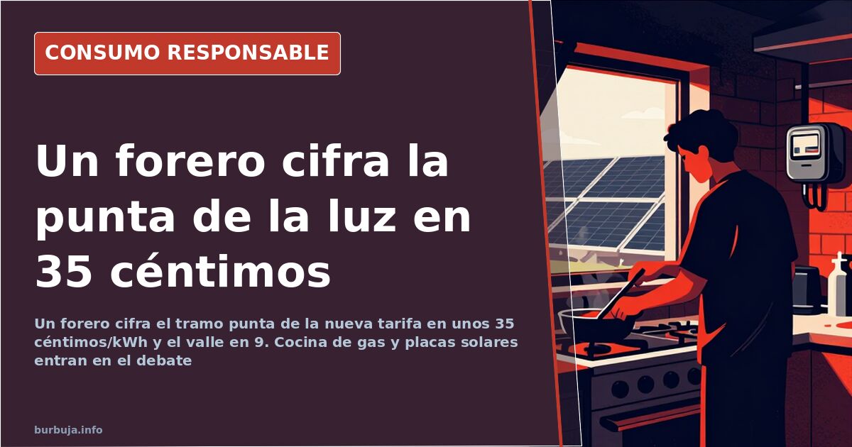 Contador eléctrico junto a una bombona de butano y placas solares en la azotea de un edificio