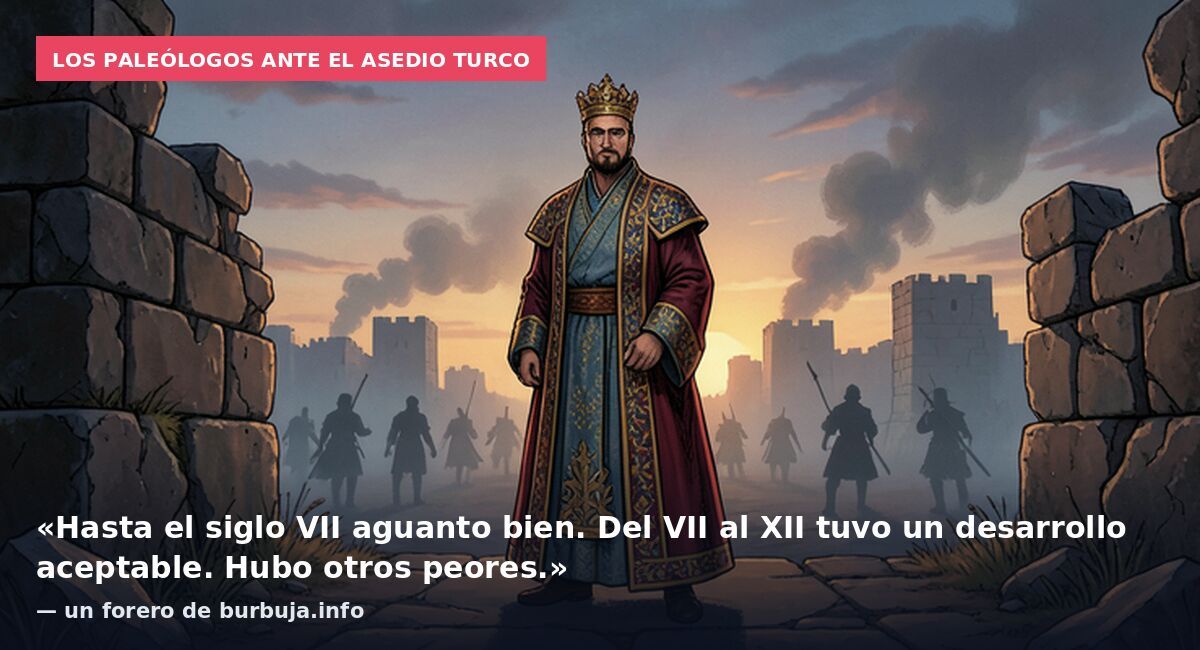 Los Paleólogos ante el asedio turco: «Hasta el siglo VII aguanto bien. Del VII al XII tuvo un desarrollo aceptable. Hubo otros peores.» — un forero de burbuja.info