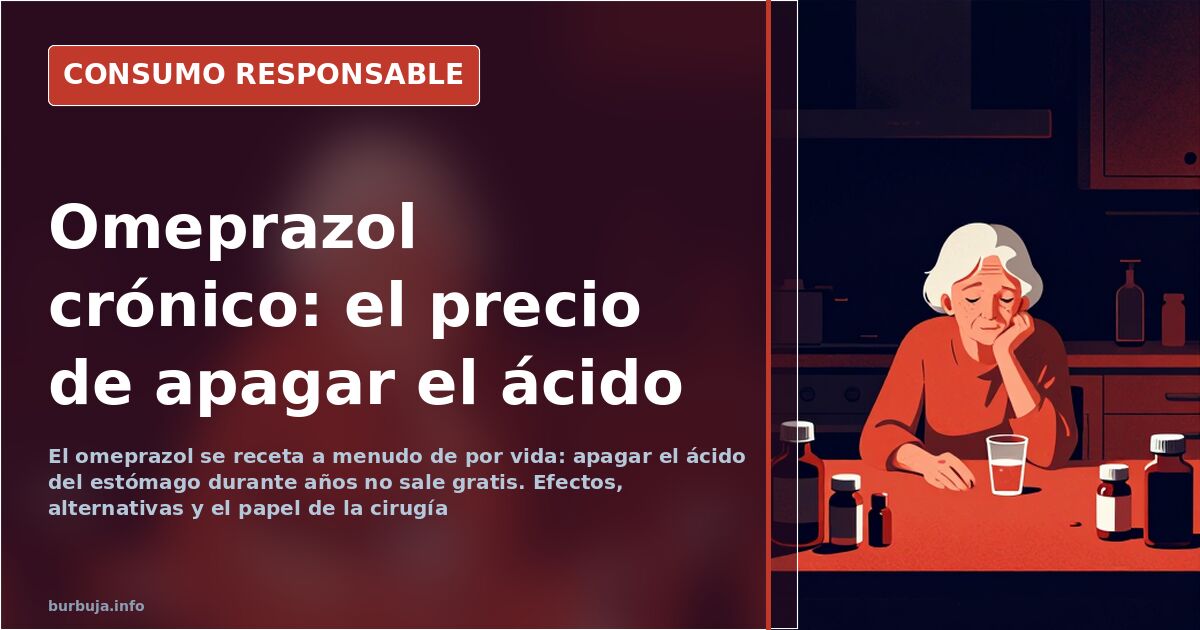 Omeprazol de por vida: dudas sobre apagar el ácido del estómago
