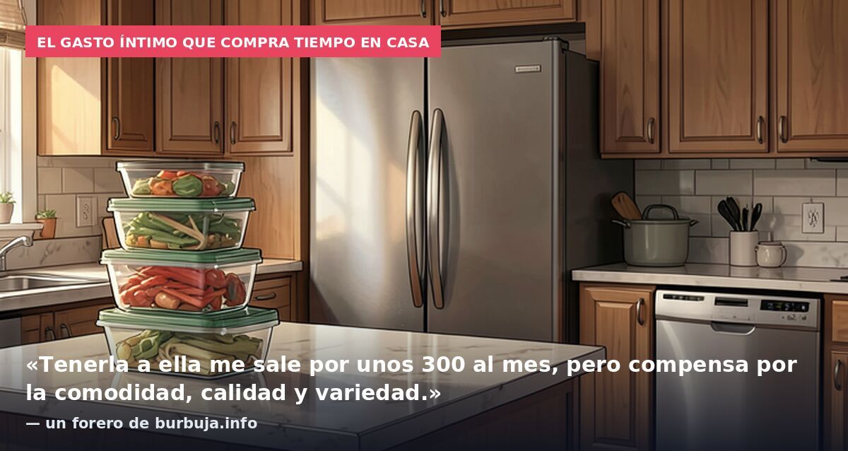 El gasto íntimo que compra tiempo en casa: «Tenerla a ella me sale por unos 300 al mes, pero compensa por la comodidad, calidad y variedad.» — un forero de burbuja.info