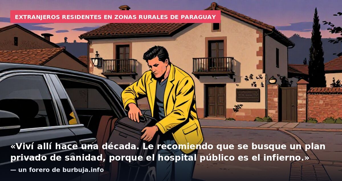 Extranjeros residentes en zonas rurales de Paraguay: «Viví allí hace una década. Le recomiendo que se busque un plan privado de sanidad, porque el hospital público es el infierno.» — un forero de burbuja.info