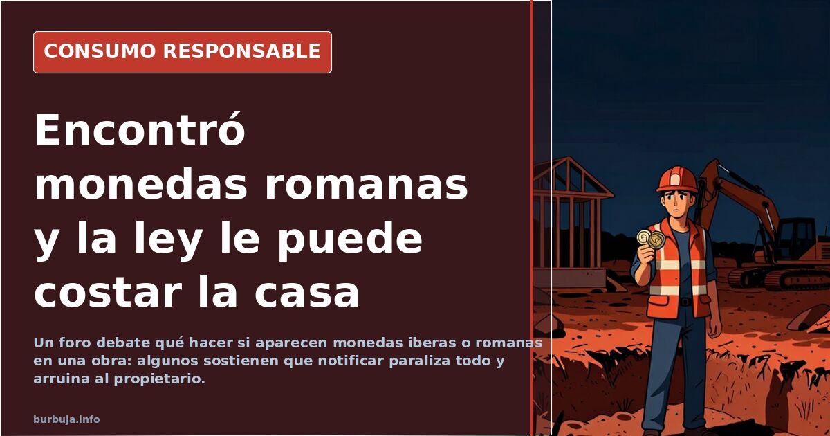 Monedas antiguas y fragmentos de cerámica sobre tierra removida en una obra