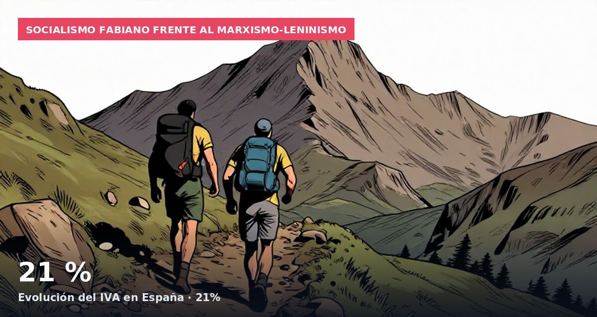 Socialismo fabiano frente al marxismo-leninismo: 21 % Evolución del IVA en España · 21%