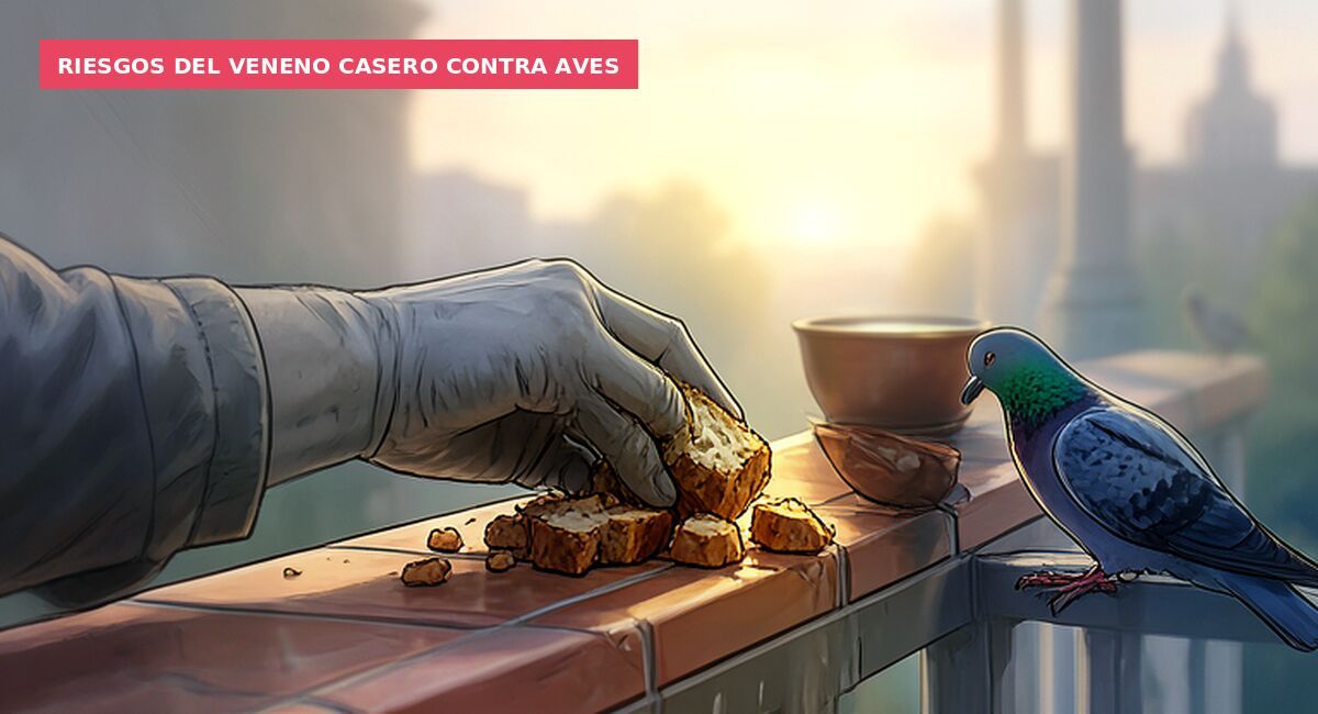 Riesgos del veneno casero contra aves