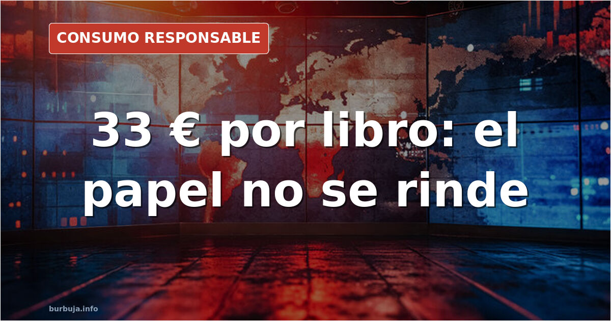 Pila de libros físicos junto a un lector de libros electrónicos sobre una mesa, comparando el consumo de libros en papel y di
