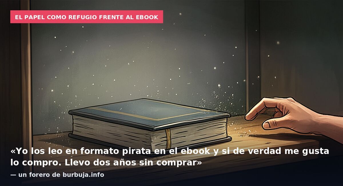 El papel como refugio frente al ebook: «Yo los leo en formato pirata en el ebook y si de verdad me gusta lo compro. Llevo dos años sin comprar» — un forero de burbuja.info