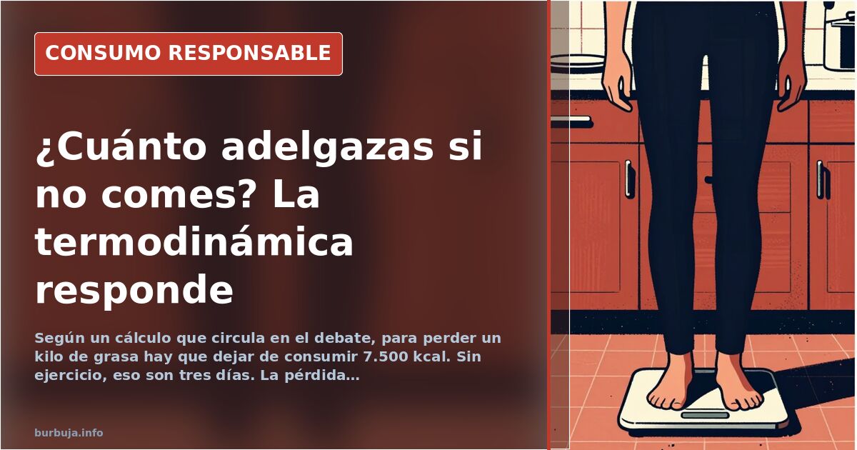 Persona en ayuno consultando una báscula y una tabla de calorías para calcular cuánto peso se pierde al día sin comer
