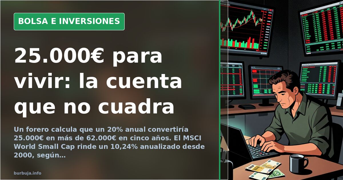 Retirarse con 25.000€: el cálculo que no sale