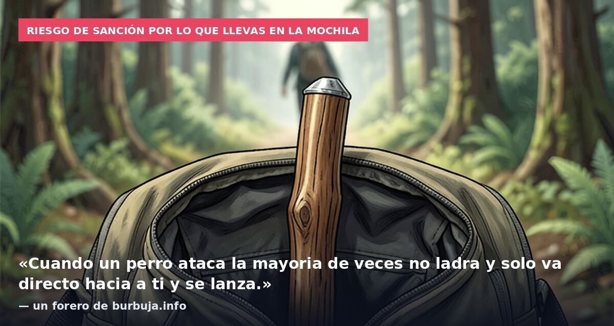 Riesgo de sanción por lo que llevas en la mochila: «Cuando un perro ataca la mayoria de veces no ladra y solo va directo hacia a ti y se lanza.» — un forero de burbuja.info