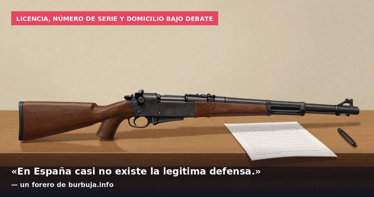 Licencia, número de serie y domicilio bajo debate: «En España casi no existe la legitima defensa.» — un forero de burbuja.info