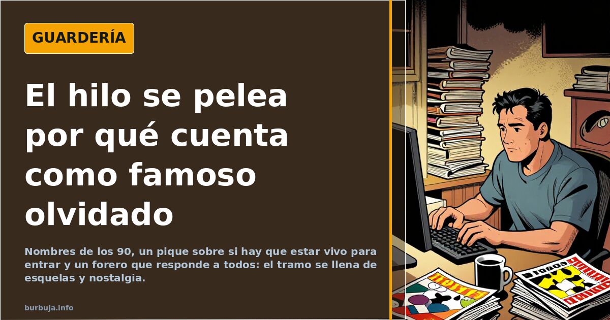 El hilo se pelea por qué cuenta como famoso olvidado