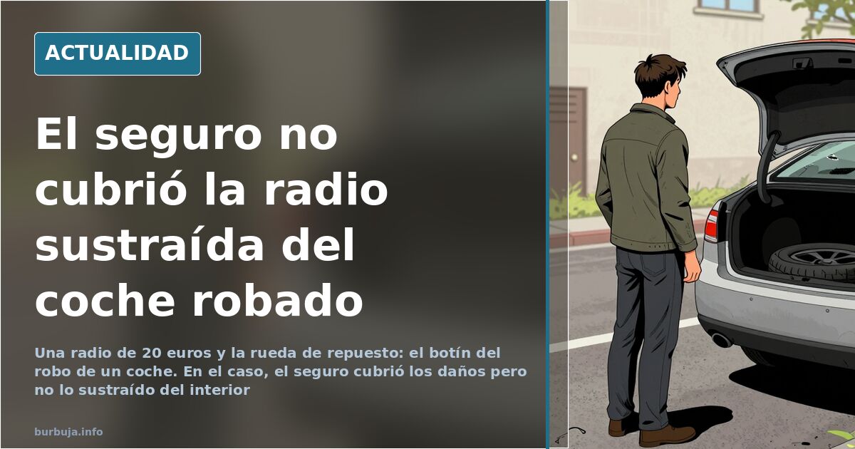Interior de un coche con la ventanilla rota tras un robo de vehículo