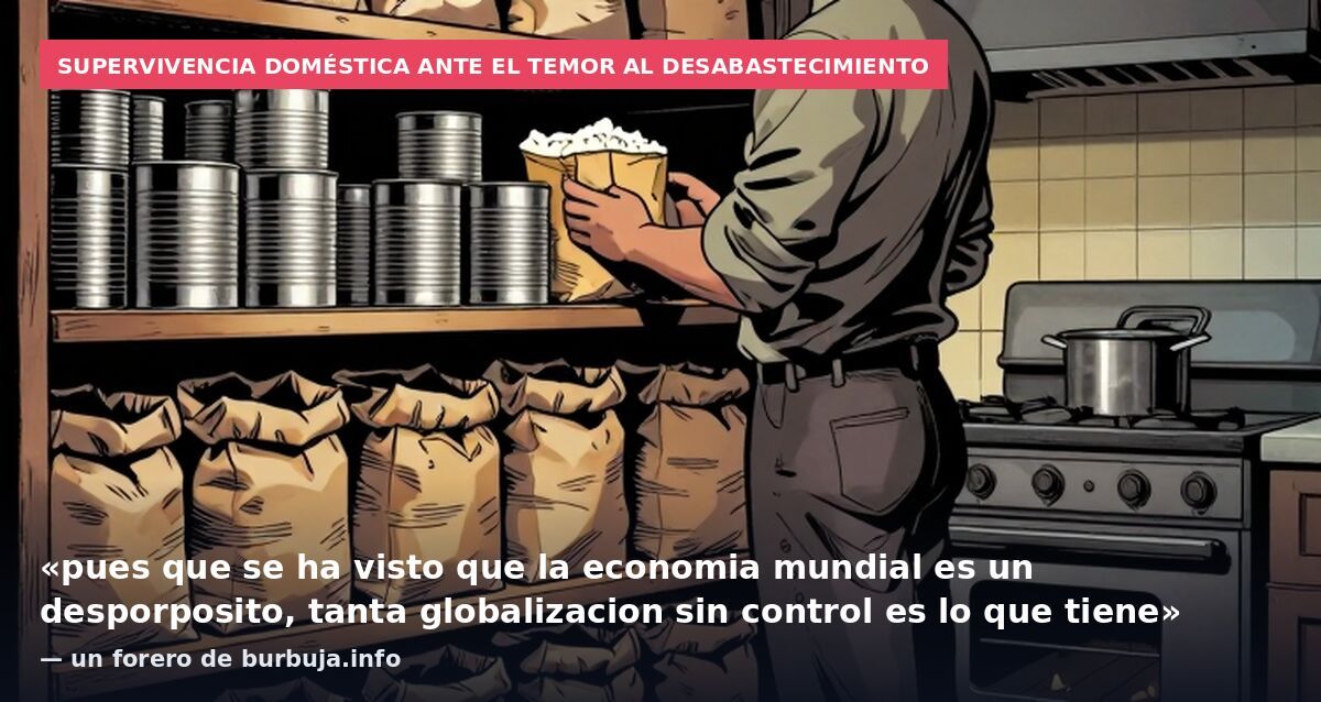 Supervivencia doméstica ante el temor al desabastecimiento: «pues que se ha visto que la economia mundial es un desporposito, tanta globalizacion sin control es lo que tiene» — un forero de burbuja.info