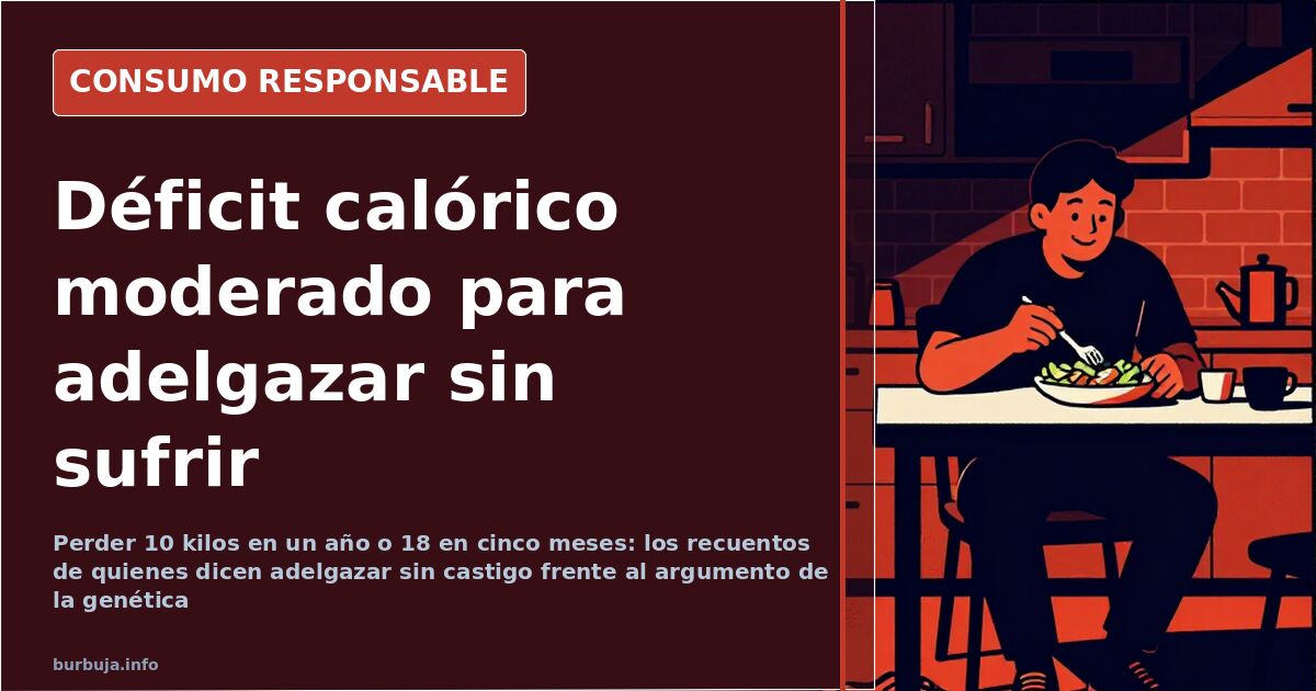 Báscula de baño y plato de verdura sobre una mesa, imagen sobre cómo adelgazar sin sufrir con un déficit calórico moderado