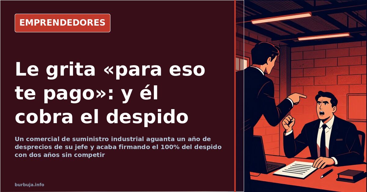 Comercial de suministro industrial y naval revisando tarifas, imagen sobre acoso laboral y trato vejatorio del jefe