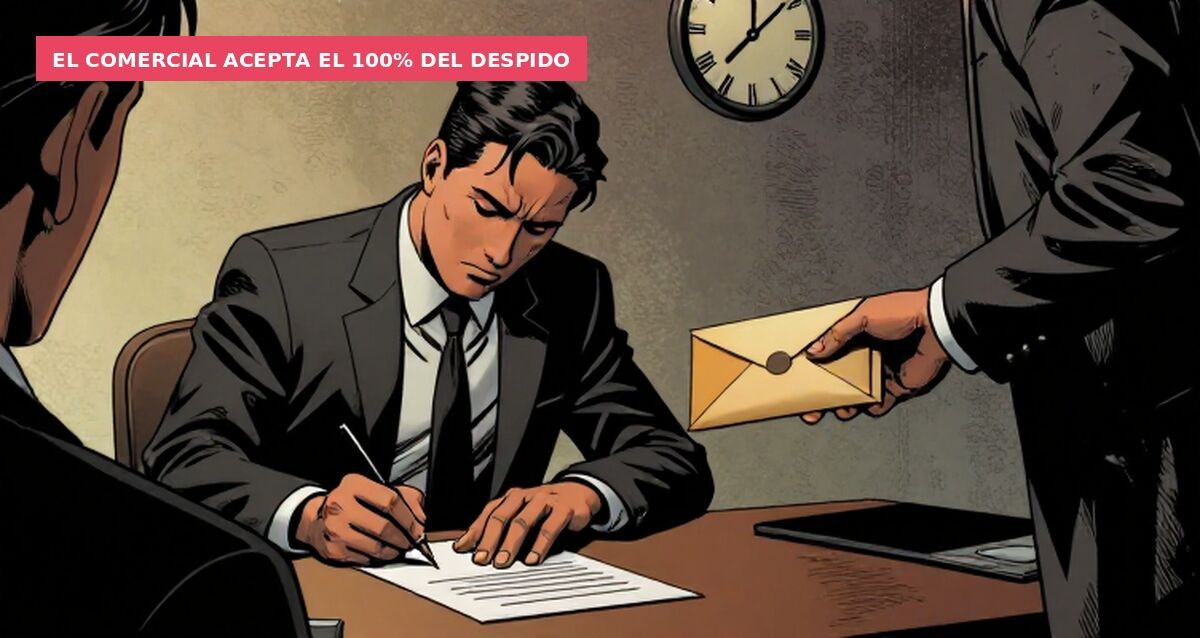 El comercial acepta el 100% del despido
