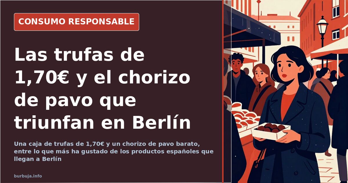 Caja de bombones de trufa industriales junto a embutidos españoles envasados al vacío listos para enviar a Alemania