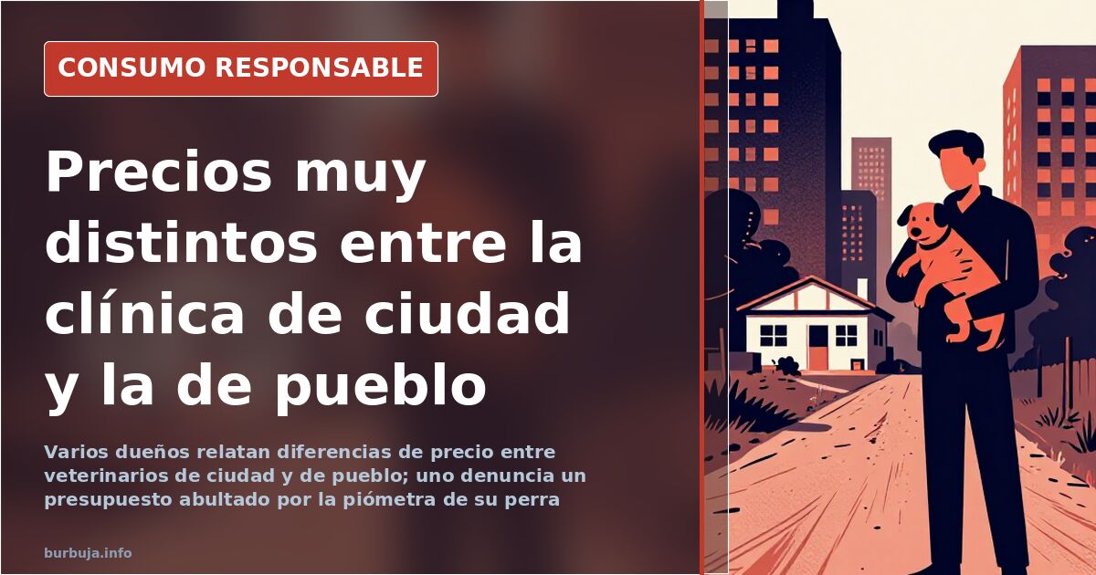 Piómetra: precios dispares entre veterinarios de ciudad y pueblo