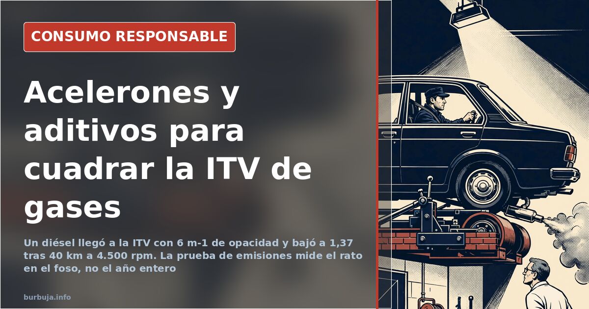 La prueba de emisiones de la ITV: aditivos, humo y 0,5 m-1