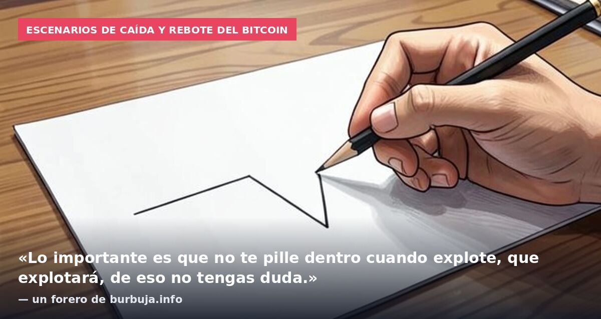 Escenarios de caída y rebote del bitcoin: «Lo importante es que no te pille dentro cuando explote, que explotará, de eso no tengas duda.» — un forero de burbuja.info