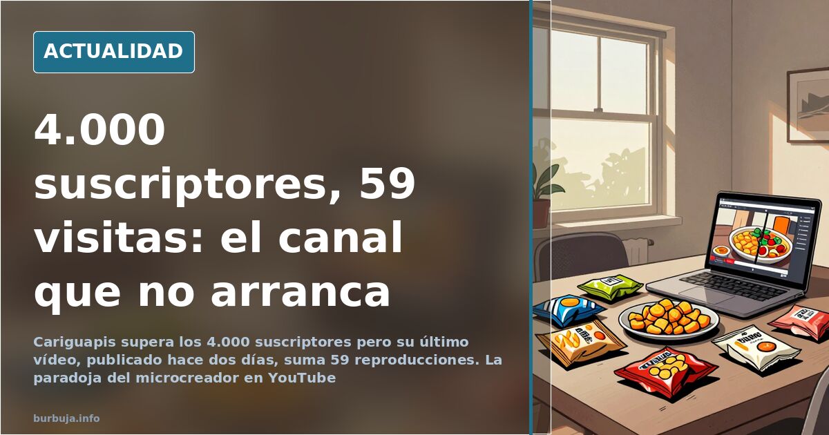 Cariguapis: 4,000 subscribers, 59 views on latest video