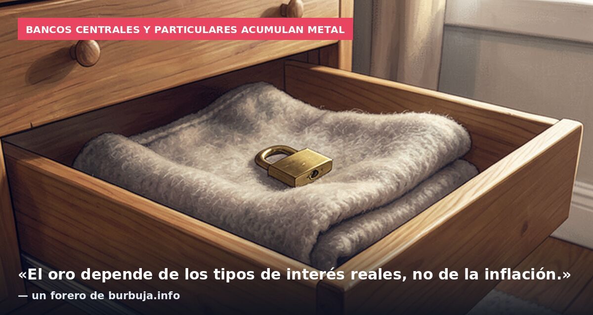 Bancos centrales y particulares acumulan metal: «El oro depende de los tipos de interés reales, no de la inflación.» — un forero de burbuja.info