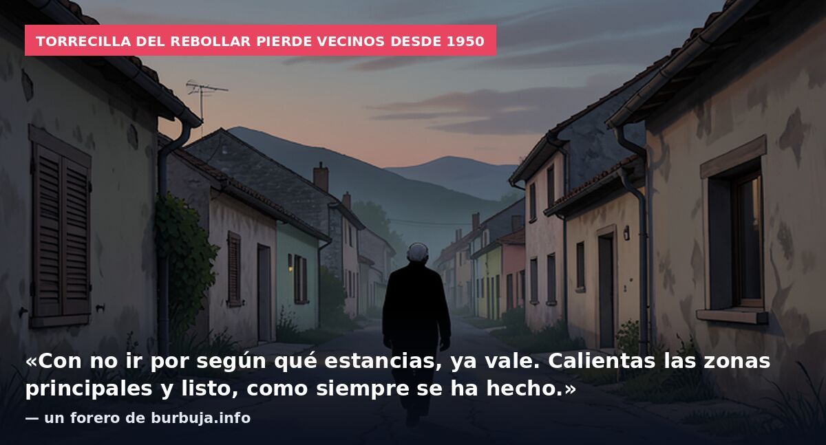 Torrecilla del Rebollar pierde vecinos desde 1950: «Con no ir por según qué estancias, ya vale. Calientas las zonas principales y listo, como siempre se ha hecho.» — un forero de burbuja.info