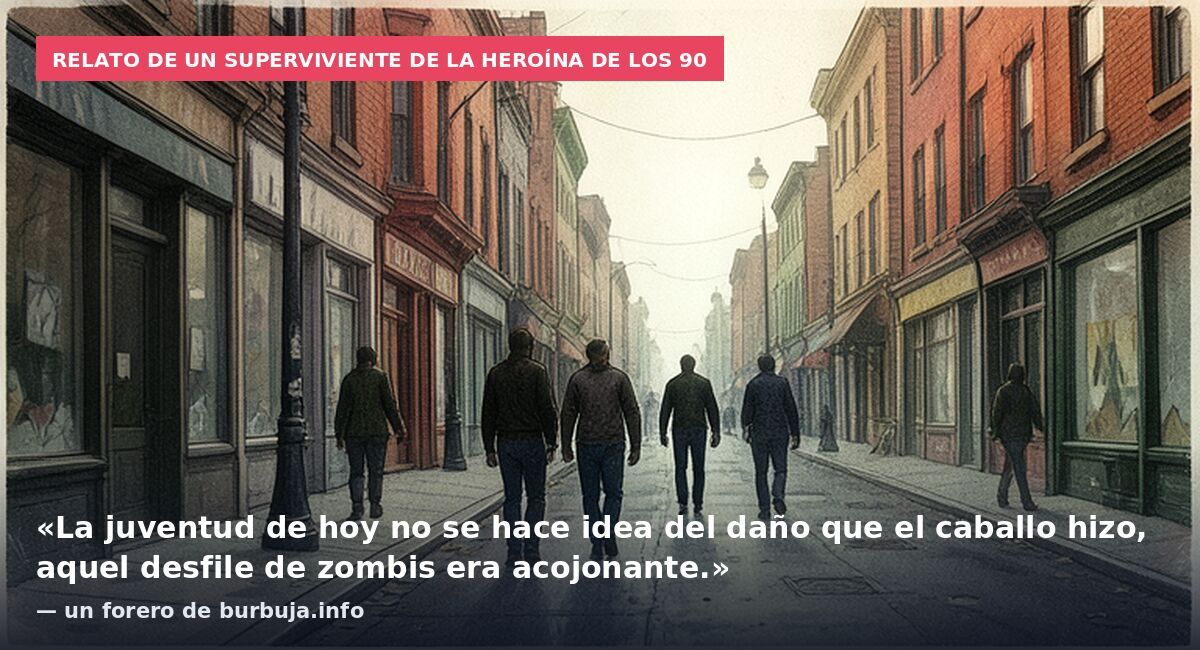 Relato de un superviviente de la heroína de los 90: «La juventud de hoy no se hace idea del daño que el caballo hizo, aquel desfile de zombis era acojonante.» — un forero de burbuja.info