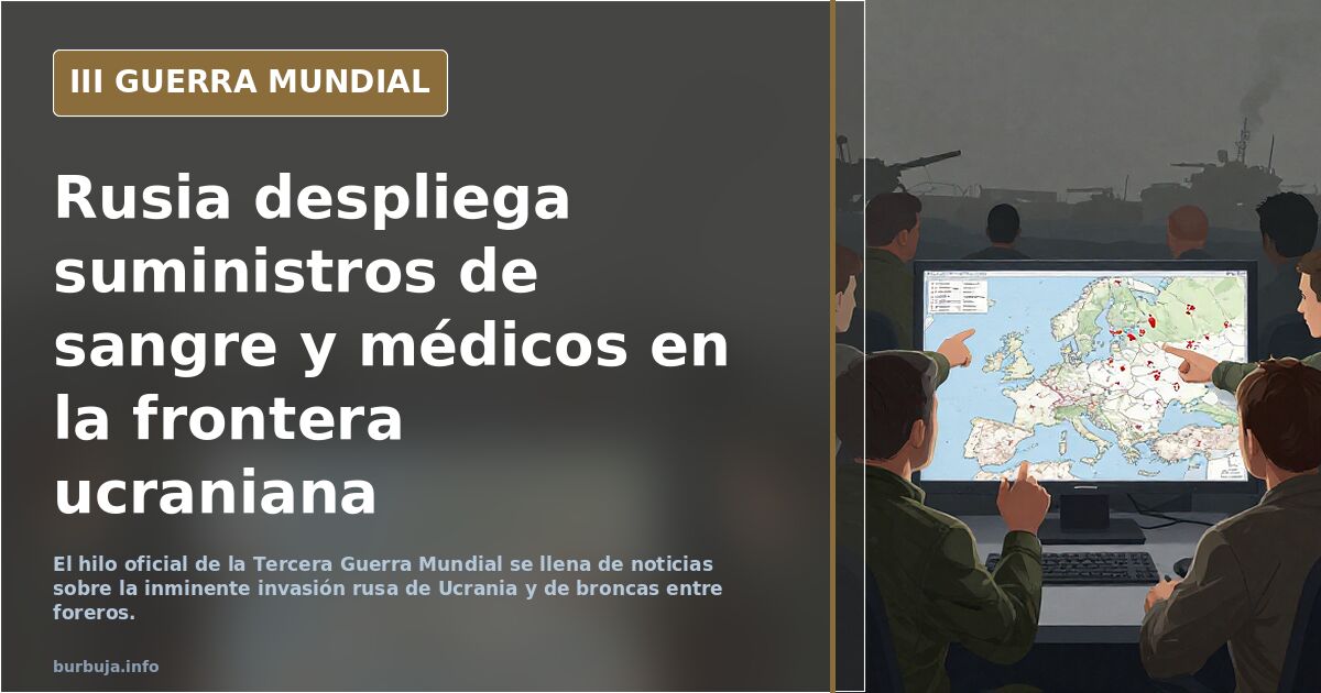 Rusia despliega suministros de sangre y médicos en la frontera ucraniana