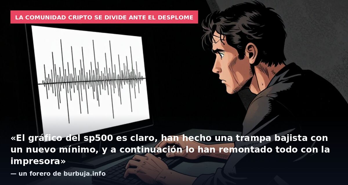 La comunidad cripto se divide ante el desplome: «El gráfico del sp500 es claro, han hecho una trampa bajista con un nuevo mínimo, y a continuación lo han remontado todo con la impresora» — un forero de burbuja.info
