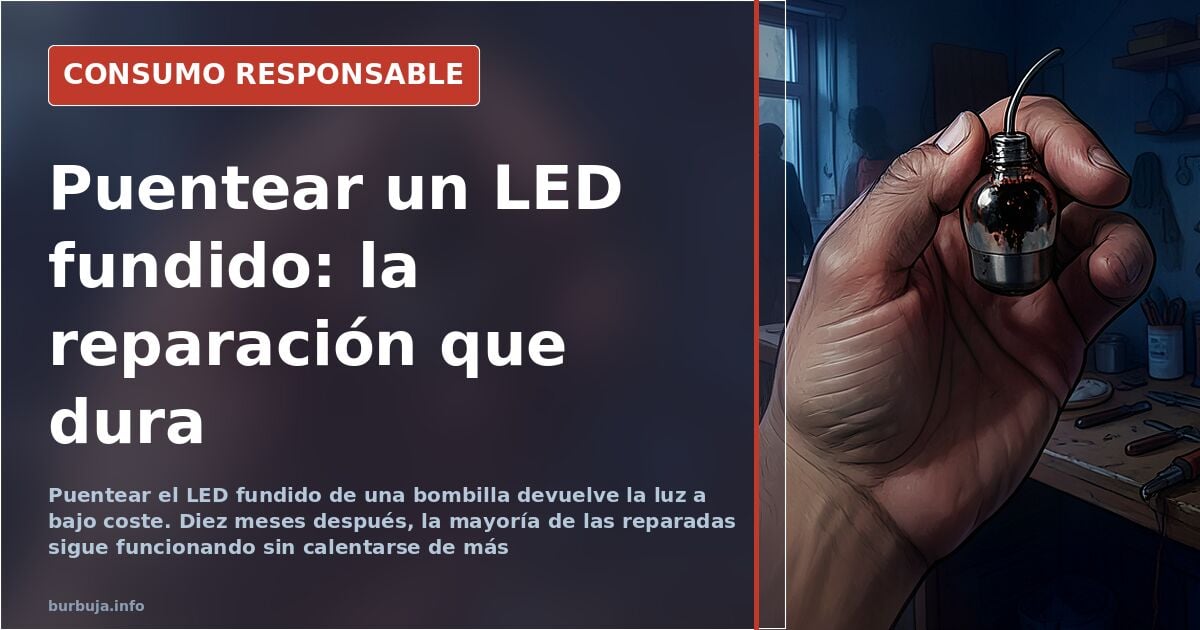 Repairing dead LED bulbs with a jumper wire: a 10-month test