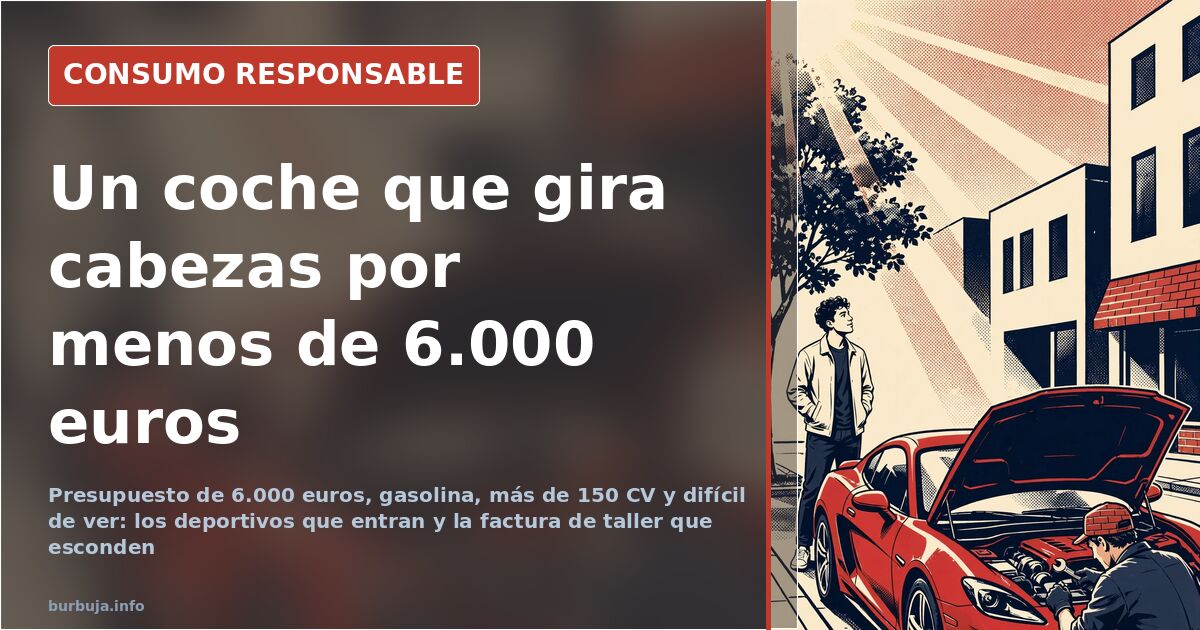 Coche deportivo de segunda mano de gasolina aparcado en la calle, entre los modelos para fardar por menos de 6.000 euros