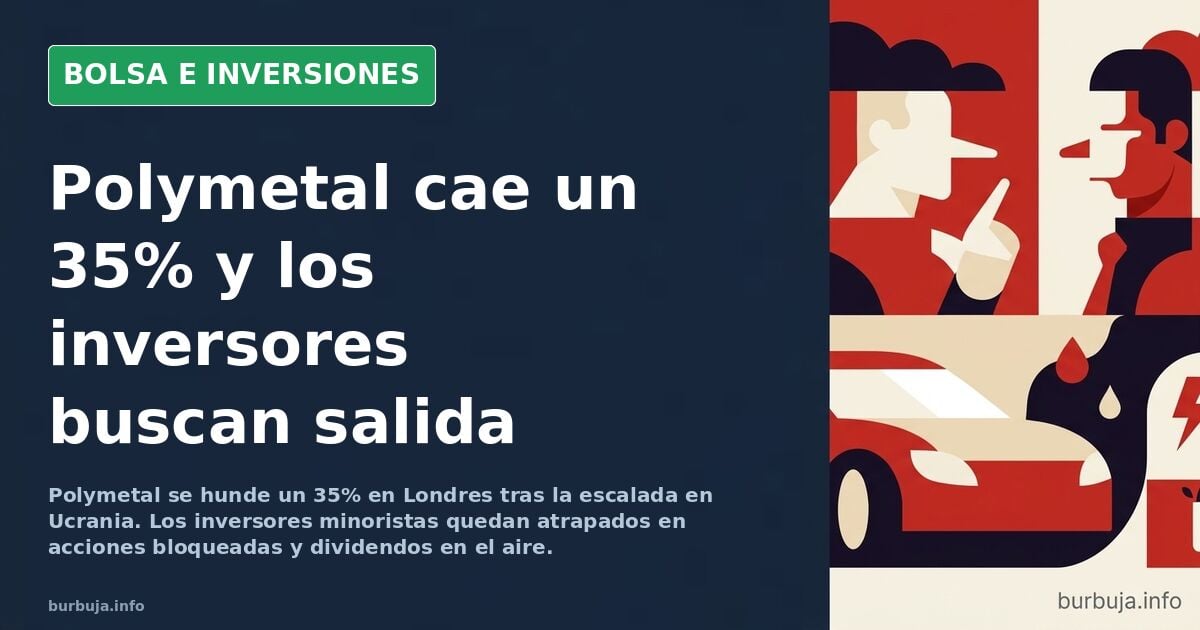 Gráfico de velas japonesas en terminal financiera mostrando la caída del 35% de Polymetal en la Bolsa de Londres