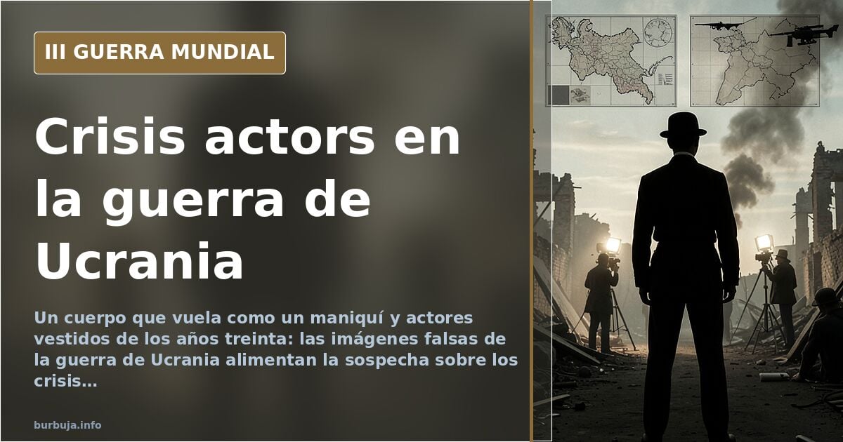 Ilustración documental desaturada de una calle con actores vestidos de época y una explosión al fondo, símbolo de los crisis 