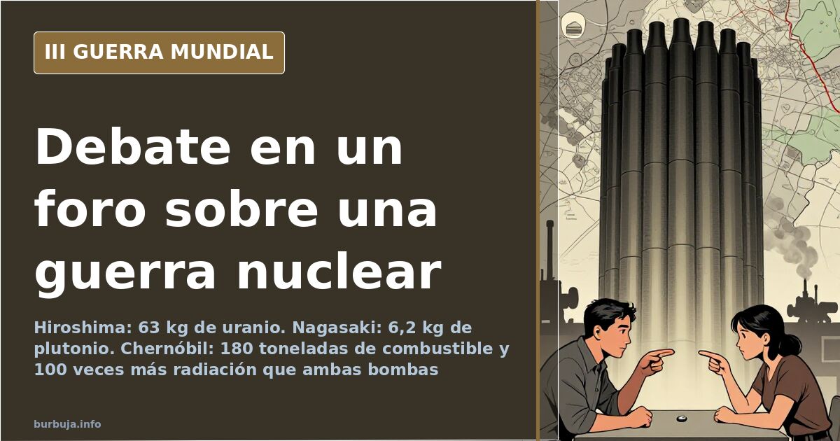 Imagen de archivo de un debate en internet a propósito de una guerra nuclear