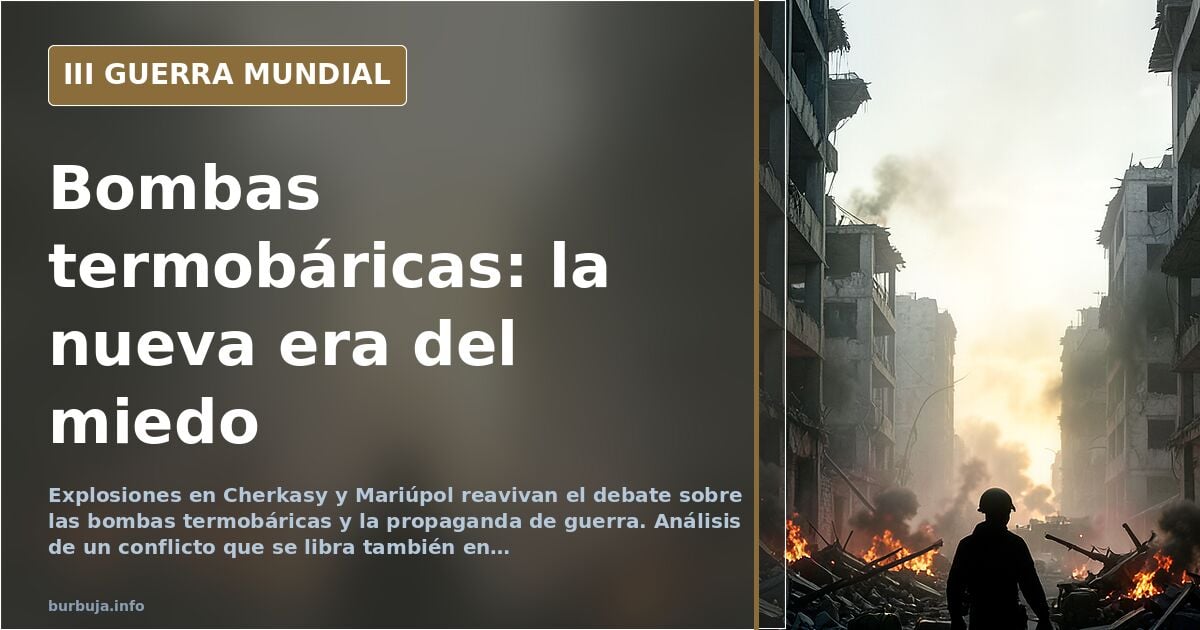 Explosiones en Cherkasy y Mariúpol: el pulso de la bomba termobárica